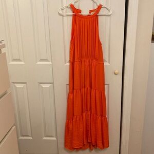 NWT: Ellie Tahari Satin Orange Dress